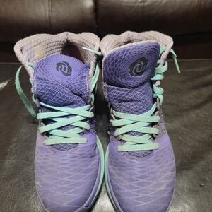 Adidas D Rose 4 Purple and Teal Athletic Shoes